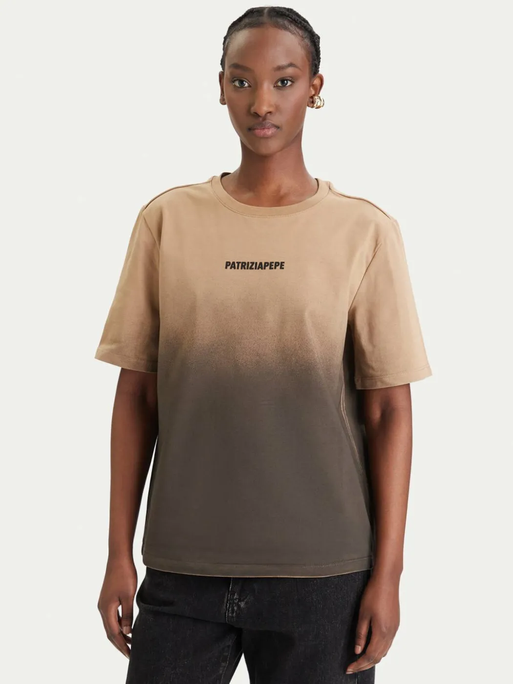 T-shirt 8M1828/J366-FG71 Marrone Relaxed Fit