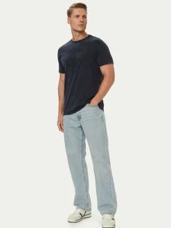 T-shirt M6YI54 K4610 Blu scuro Regular Fit