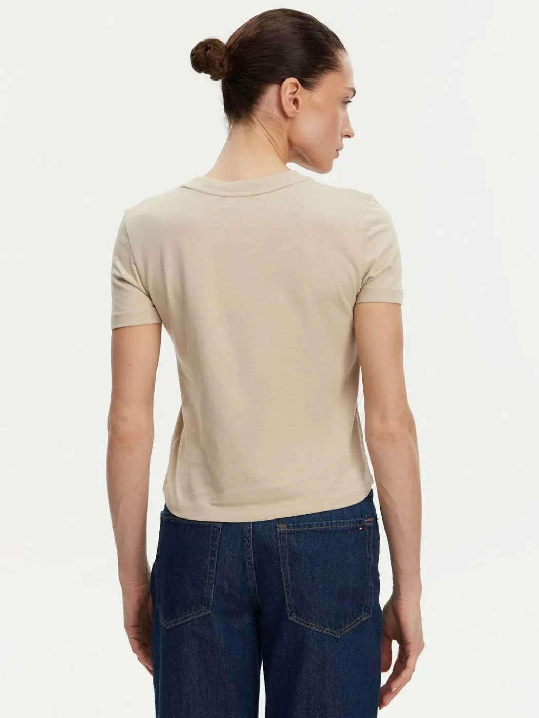 T-shirt Placed Institutional J20J225524 Beige Slim Fit