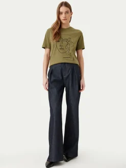 T-shirt Sybilla 14103247 Verde Regular Fit