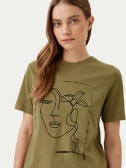 T-shirt Sybilla 14103247 Verde Regular Fit