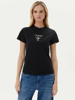 T-shirt V4YI21 KCDH1 Nero Slim Fit