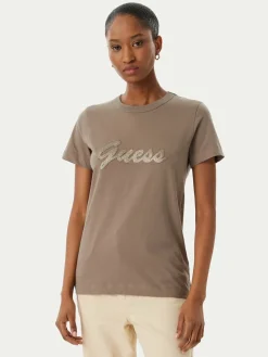 T-shirt W6GI08 K3023 Marrone Regular Fit